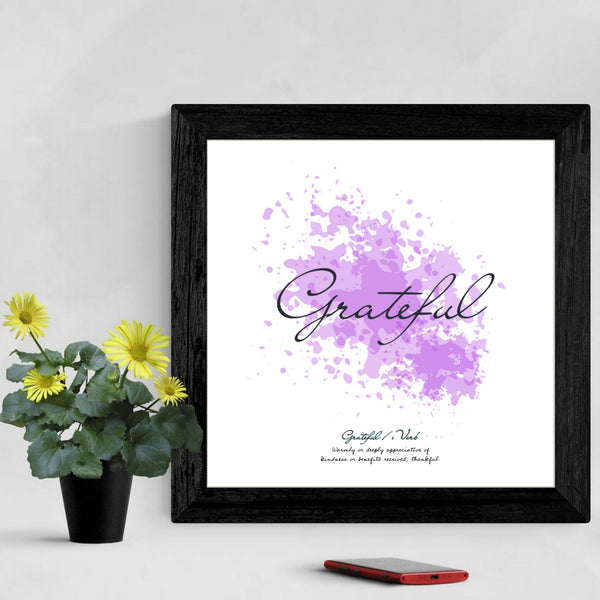 Grateful - Spiritual Print with definition - square print  | Inspirational | Totalposter