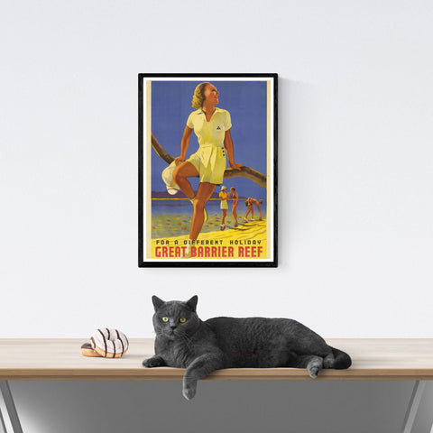 Póster de viaje vintage | Australia | Gran Barrera de Coral | Estilo Art Déco