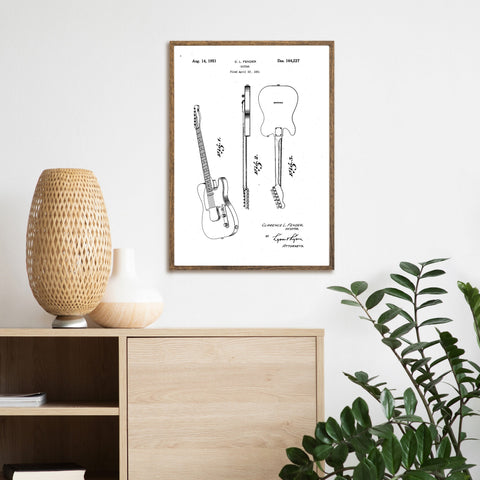 Patentes de guitarra 1951 Fender | Ilustraciones | cartel total
