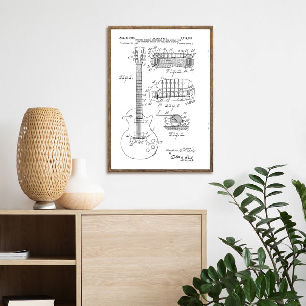 Guitar Patents 1955 Gibson | Illustrations | Totalposter
