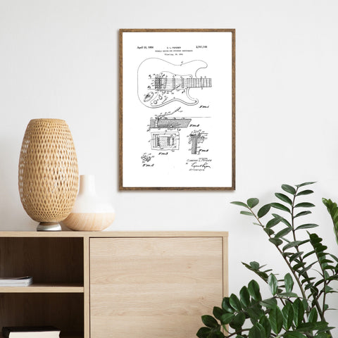 Patentes de guitarra 1956 Fender | Ilustraciones | cartel total