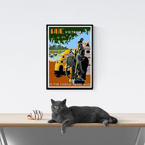 Vendimia | Viajes | Póster | Vietnam | Tono | Arte | decoración | estilo