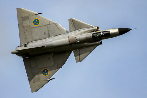 Avión de combate Saab Viggen | Carteles de aviones y aviación | cartel total