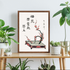 Vintage Japanese Print - Illustration of a Japanese ikebana plum branch | Home Decor | Totalposter