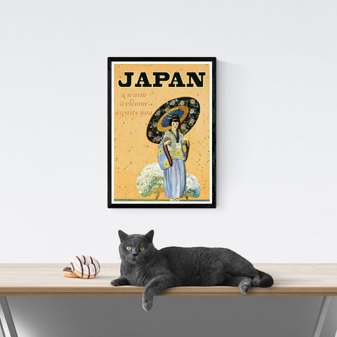 Póster de viaje vintage Japón | Arte japonés | Japonés | cartel total