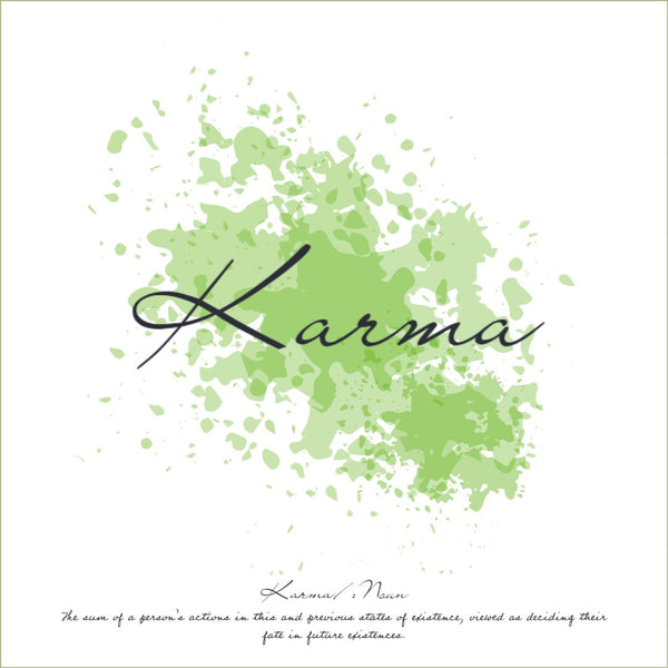 Karma - Spiritual Print with definition - square print  | Inspirational | Totalposter