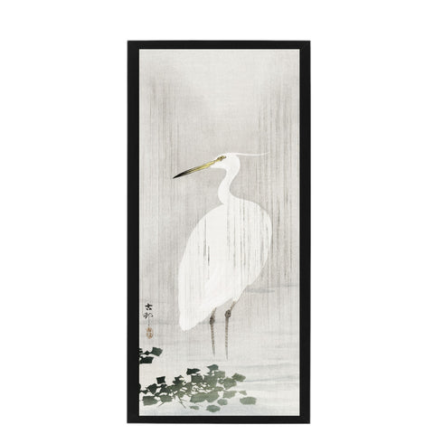 Garceta bajo la lluvia | japonés | Pájaros antiguos | Ilustraciones | cartel total