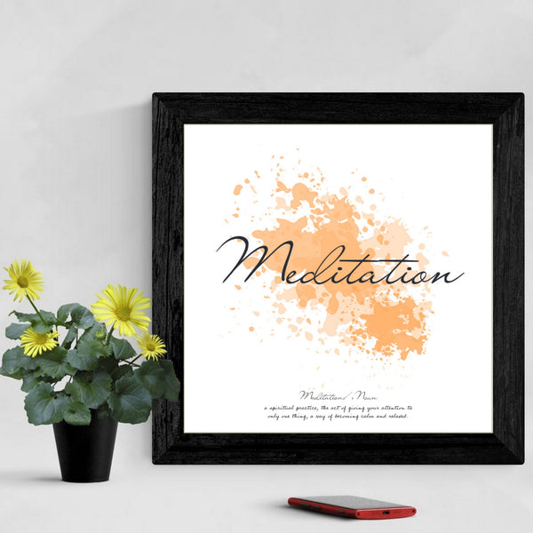 Meditation - Spiritual Print with definition - square print  | Inspirational | Totalposter
