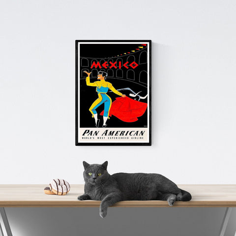 Póster de viaje vintage México | Panamericana | Pan Agra | Panamericana | estilo art déco