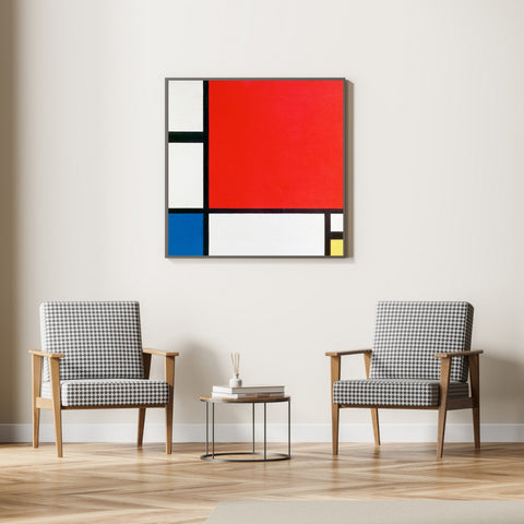 Composición de Piet Mondrian con rojo, azul y amarillo (1930) | Decoración del hogar | cartel total