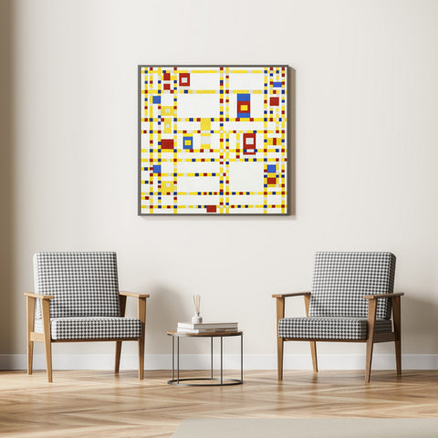 Piet Mondrian Broadway Boogie Woogie (1942-1943) imprimir | Decoración del hogar | cartel total
