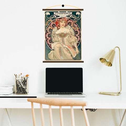 Alfonso Mucha | Impresión Champenois | Decoración del hogar | cartel total