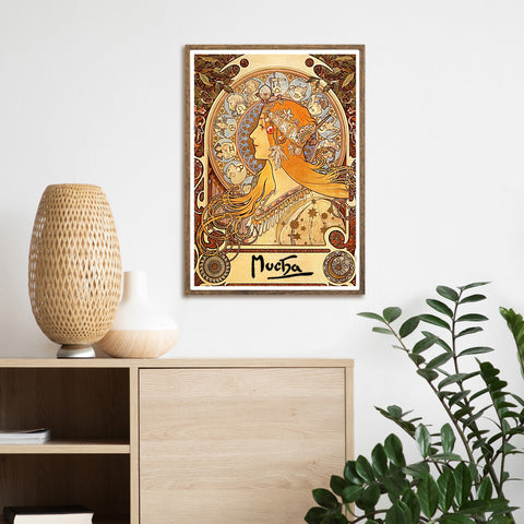 Impresión vintage del zodíaco de Alphonse Mucha | Decoración del hogar | cartel total