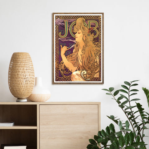 Alfonso Mucha | Impresión de cigarrillos de trabajo | Decoración del hogar | cartel total