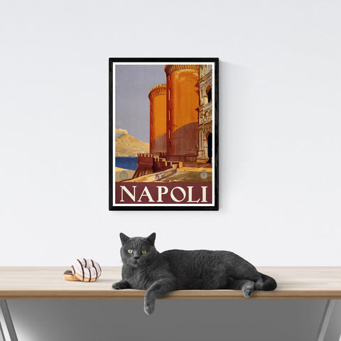 Nápoles | Póster de viaje vintage | Italia | Viajes | cartel total