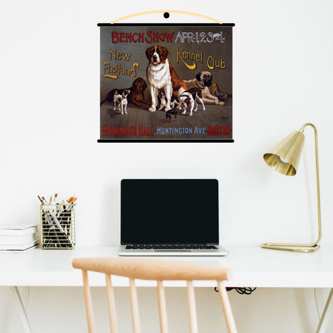 Impresión de la exposición canina del Kennel Club de Nueva Inglaterra | cartel de la vendimia