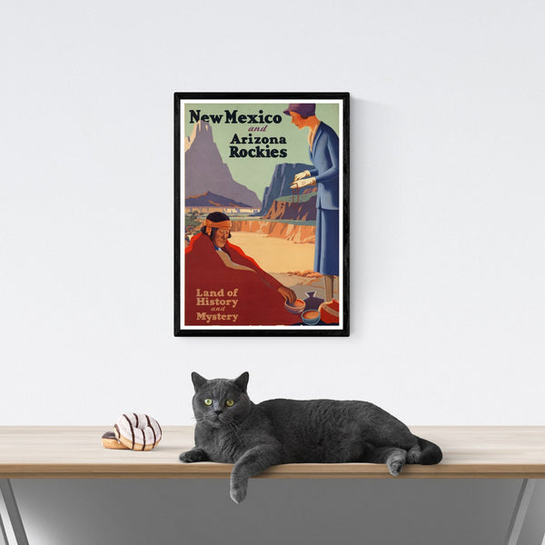 New Mexico | Vintage Travel Poster  | Rockies | Arizona | Travel | Totalposter