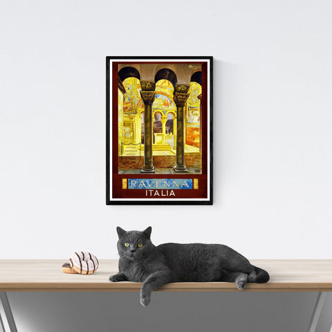 Póster de viaje vintage | Rávena Italia | Emilia-Romaña | Italia | estilo art déco