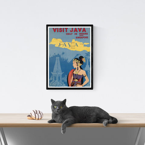 Java | Póster de viaje vintage | Singapur | Viajes | cartel total