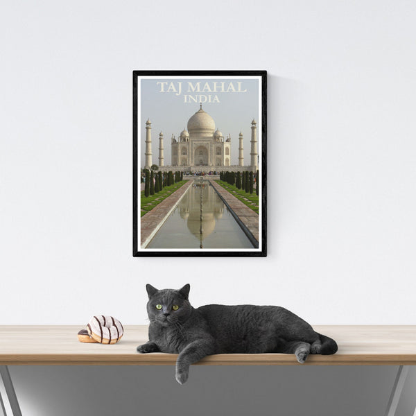 Taj Mahal | Vintage Travel Poster  | India | Travel | Totalposter
