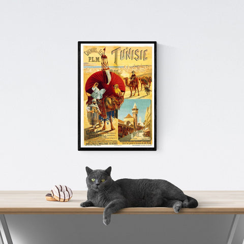 Vendimia | Viajes | Póster | Túnez | Túnez | Arte | decoración | estilo