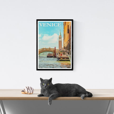 Venecia | Póster de viaje vintage | Italia | Viajes | cartel total