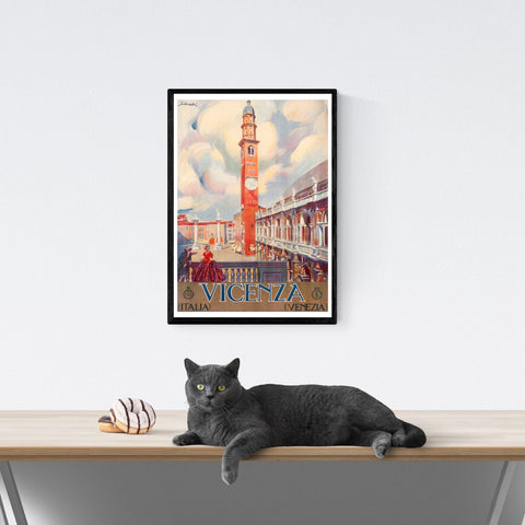 Vendimia | Viajes | Póster | Vicenza | Italia | Italia | Arte | decoración | estilo