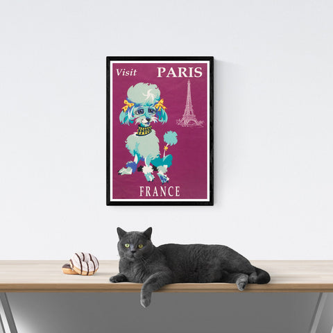 Póster de viaje vintage | Visita París | Francia | Viajes | cartel total