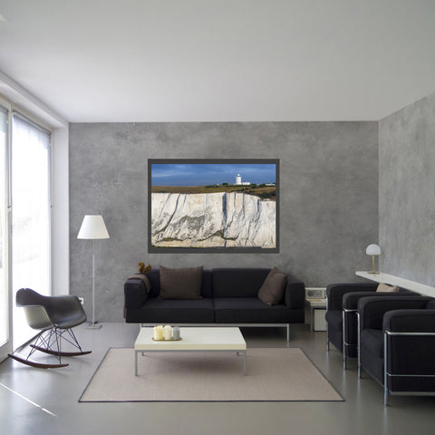 Faro en lo alto del acantilado | Paisaje marino | cartel total