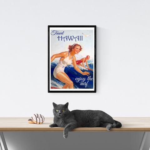 Viajar a Hawái| Póster de viaje vintage | Viajes | cartel total